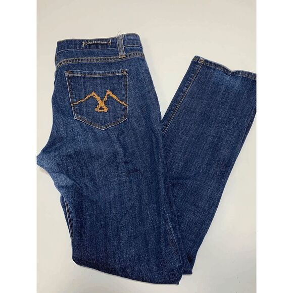 Vigoss Women’s Straight Leg Low Rise Denim Jeans Medium Wash Blue Size 11 - Picture 1 of 9